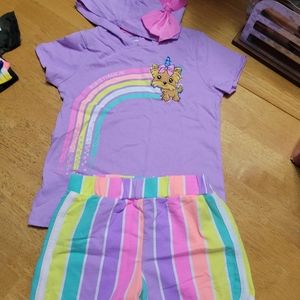 Girls short set size 6 new without tags